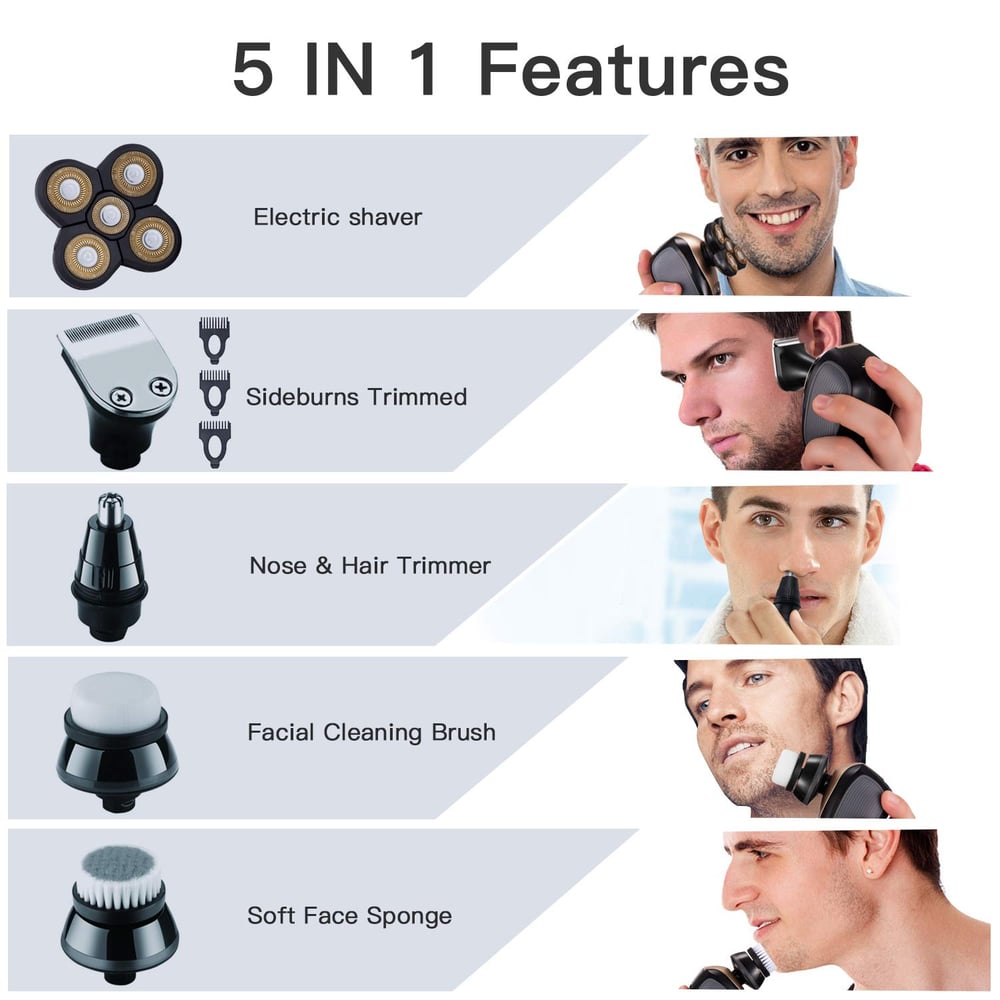 5 In 1 Multifunctional 4D Electric Shaver