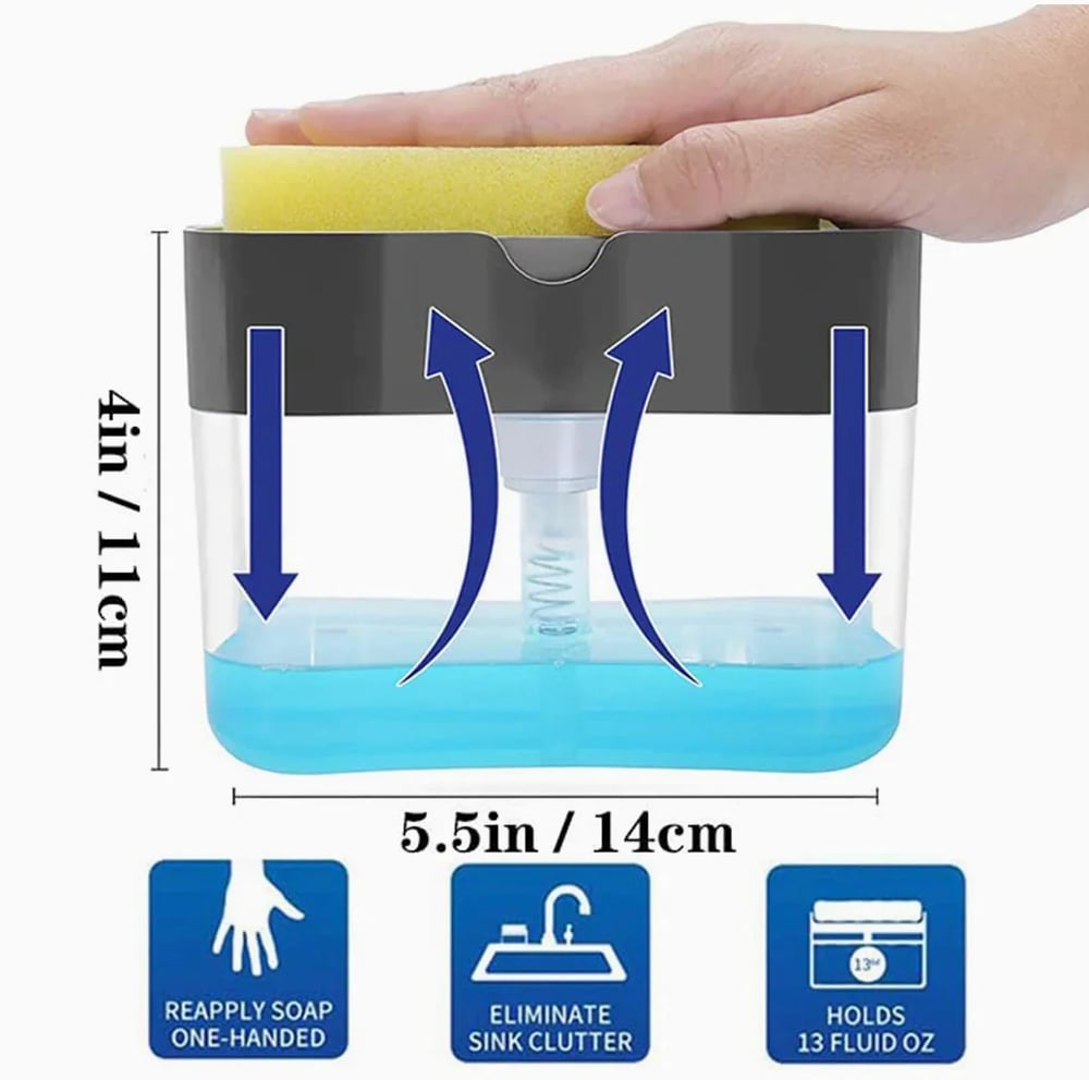 2 in 1 Soap Dispenser with Sponge