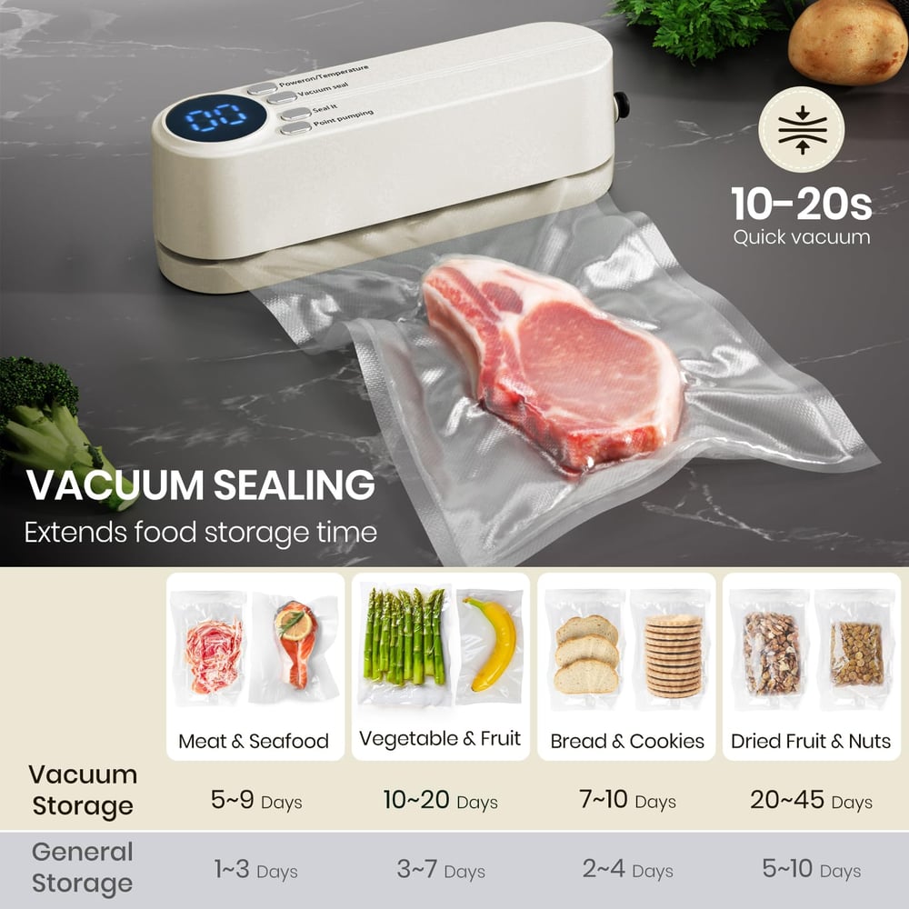 3-in-1 Cordless Mini Vacuum Sealer – Keep Your Food Fresh & More!