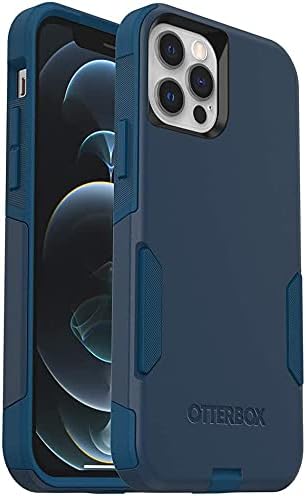 OtterBox iPhone 12 & iPhone 12 Pro Commuter Series Case - Bespoke Way (Blazer Blue/Stormy SEAS Blue), Slim & Tough, Pocket-Friendly, with Port Protection