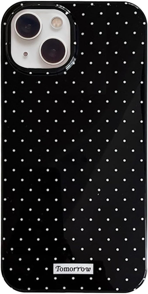 Compatible with iPhone 13/iPhone 14 Case with Cute Fashion Polka Dot Aesthetics Design Simple Case for Soft TPU Slim Protection Case for iPhone 13/14-White