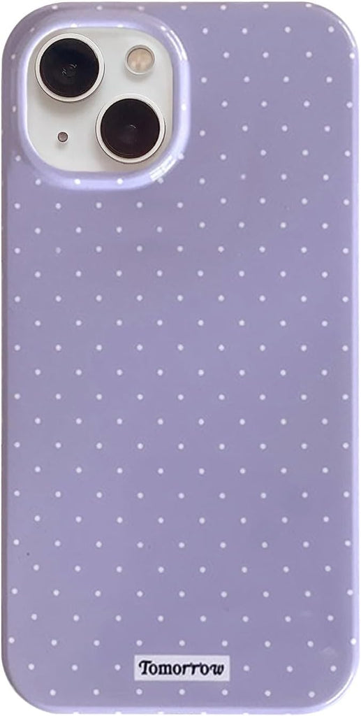 Compatible with iPhone 13/iPhone 14 Case with Cute Fashion Polka Dot Aesthetics Design Simple Case for Soft TPU Slim Protection Case for iPhone 13/14-White