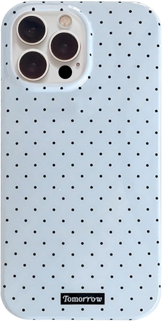 Compatible with iPhone 13/iPhone 14 Case with Cute Fashion Polka Dot Aesthetics Design Simple Case for Soft TPU Slim Protection Case for iPhone 13/14-White
