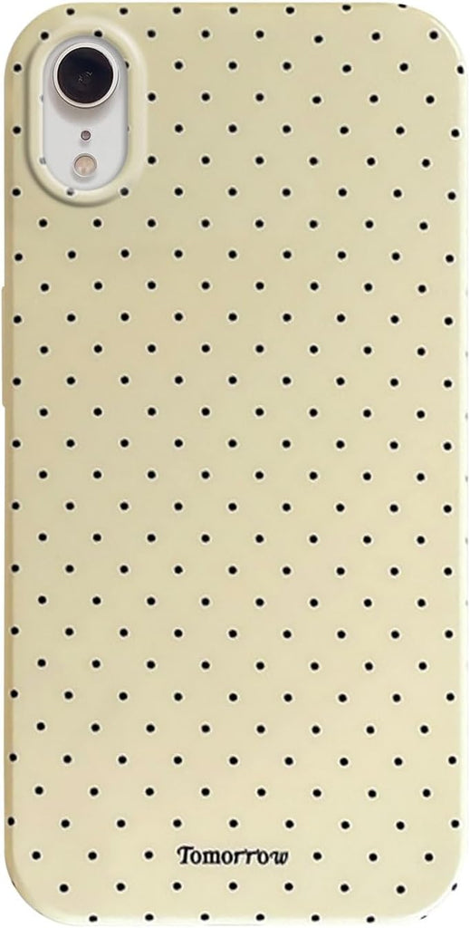 Compatible with iPhone 13/iPhone 14 Case with Cute Fashion Polka Dot Aesthetics Design Simple Case for Soft TPU Slim Protection Case for iPhone 13/14-White