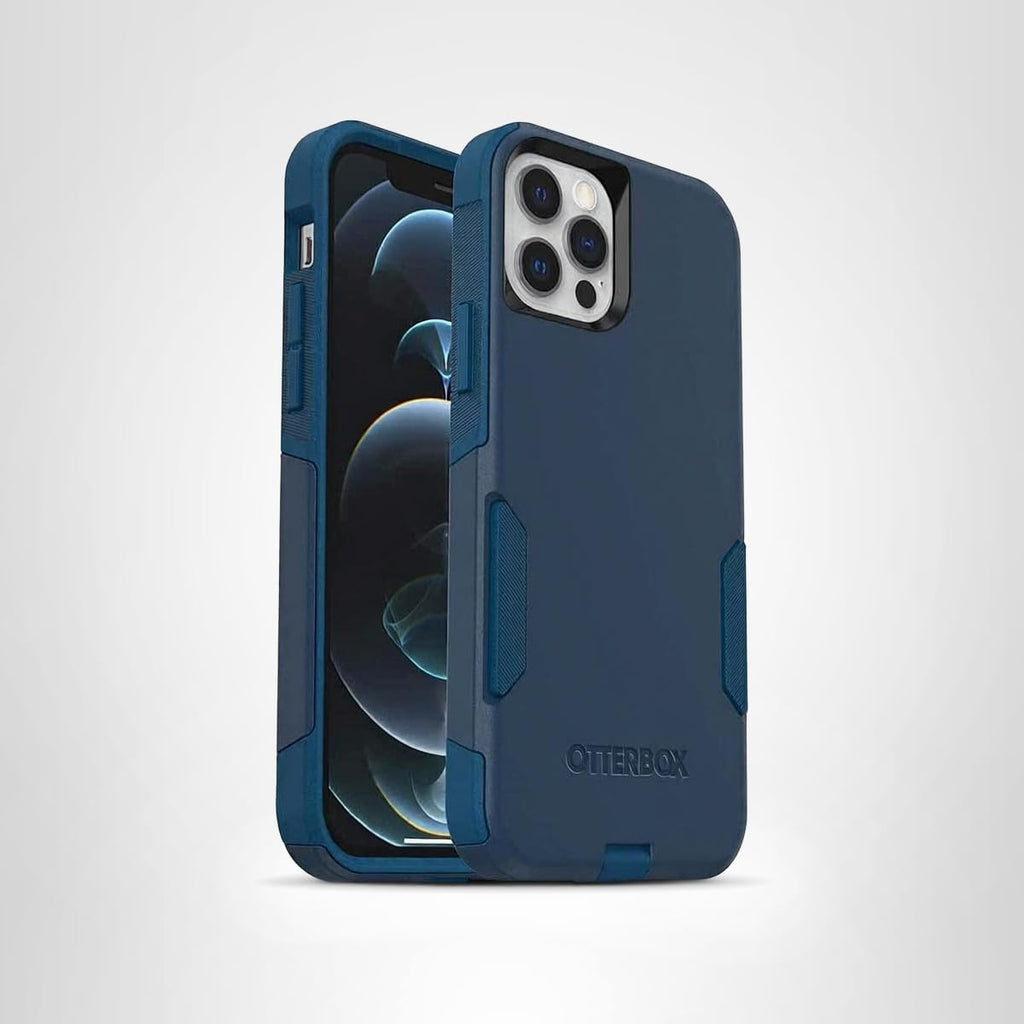 OtterBox iPhone 12 & iPhone 12 Pro Commuter Series Case - Bespoke Way (Blazer Blue/Stormy SEAS Blue), Slim & Tough, Pocket-Friendly, with Port Protection