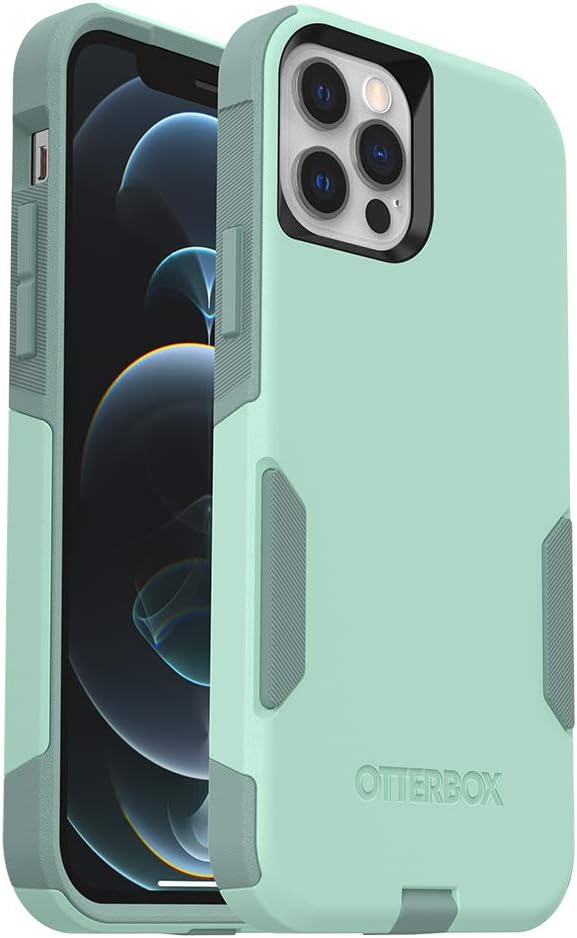 OtterBox iPhone 12 & iPhone 12 Pro Commuter Series Case - Bespoke Way (Blazer Blue/Stormy SEAS Blue), Slim & Tough, Pocket-Friendly, with Port Protection