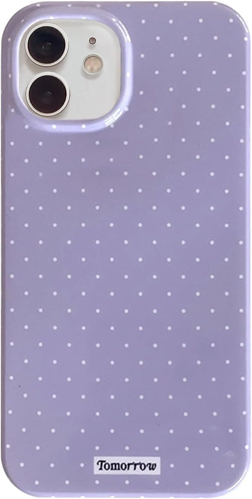 Compatible with iPhone 13/iPhone 14 Case with Cute Fashion Polka Dot Aesthetics Design Simple Case for Soft TPU Slim Protection Case for iPhone 13/14-White