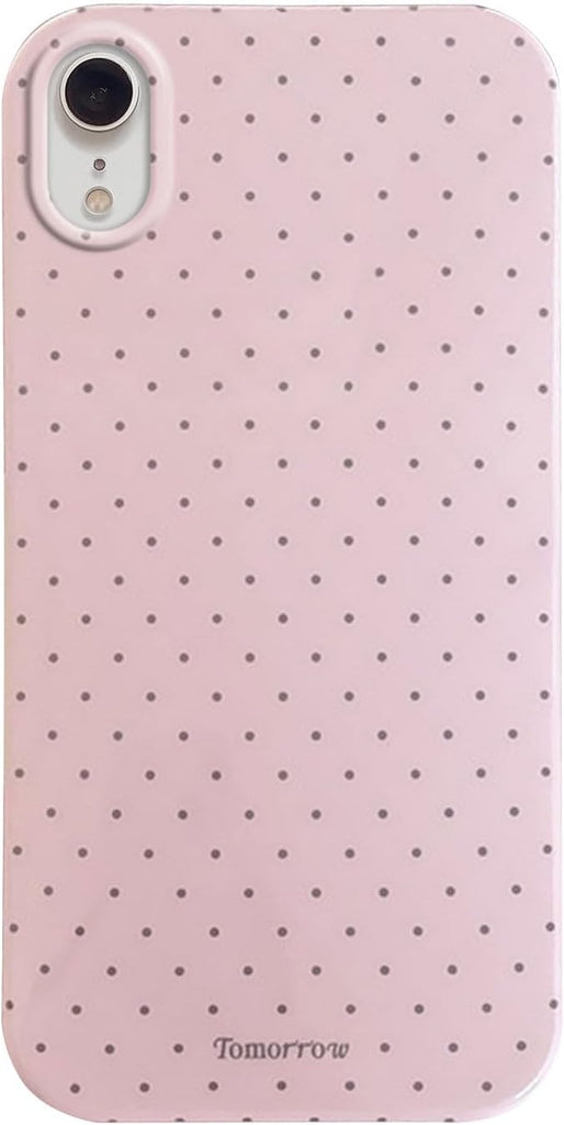 Compatible with iPhone 13/iPhone 14 Case with Cute Fashion Polka Dot Aesthetics Design Simple Case for Soft TPU Slim Protection Case for iPhone 13/14-White