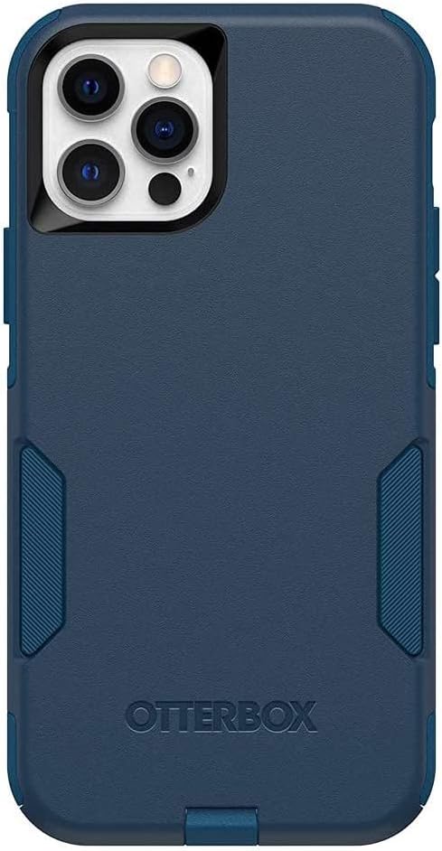 OtterBox iPhone 12 & iPhone 12 Pro Commuter Series Case - Bespoke Way (Blazer Blue/Stormy SEAS Blue), Slim & Tough, Pocket-Friendly, with Port Protection