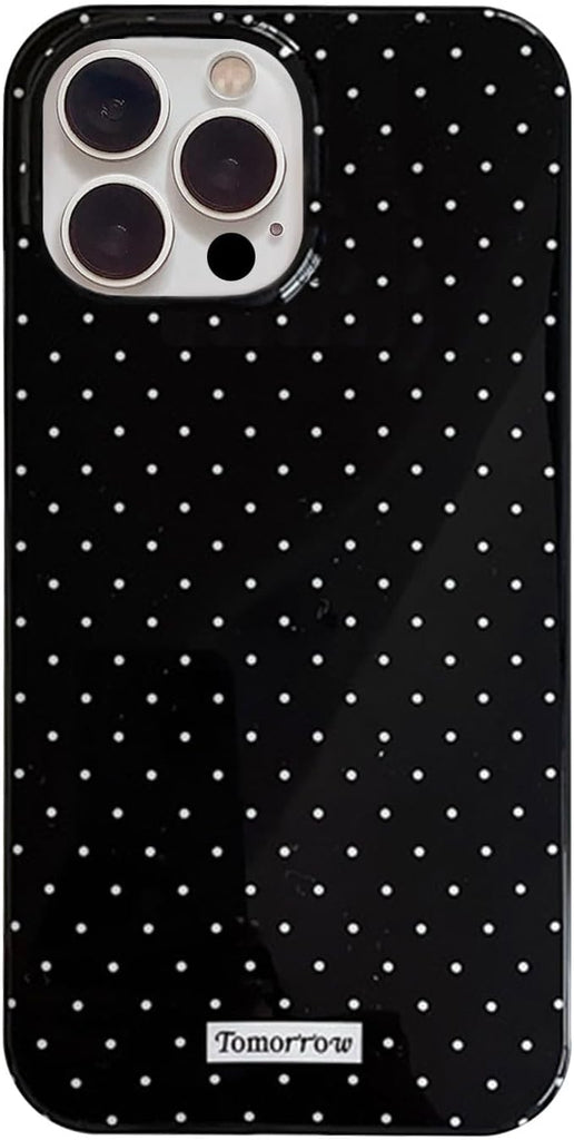 Compatible with iPhone 13/iPhone 14 Case with Cute Fashion Polka Dot Aesthetics Design Simple Case for Soft TPU Slim Protection Case for iPhone 13/14-White