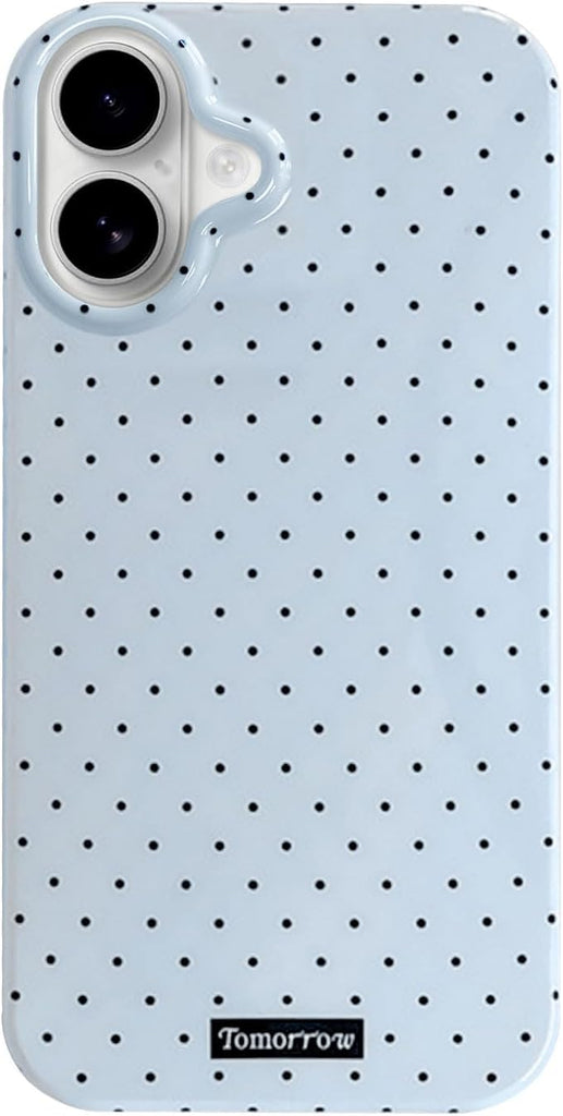 Compatible with iPhone 13/iPhone 14 Case with Cute Fashion Polka Dot Aesthetics Design Simple Case for Soft TPU Slim Protection Case for iPhone 13/14-White