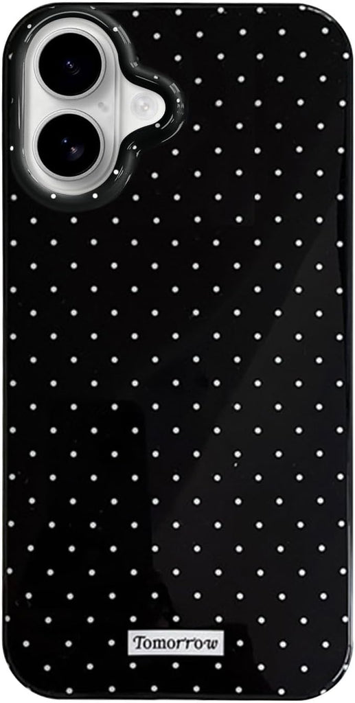 Compatible with iPhone 13/iPhone 14 Case with Cute Fashion Polka Dot Aesthetics Design Simple Case for Soft TPU Slim Protection Case for iPhone 13/14-White