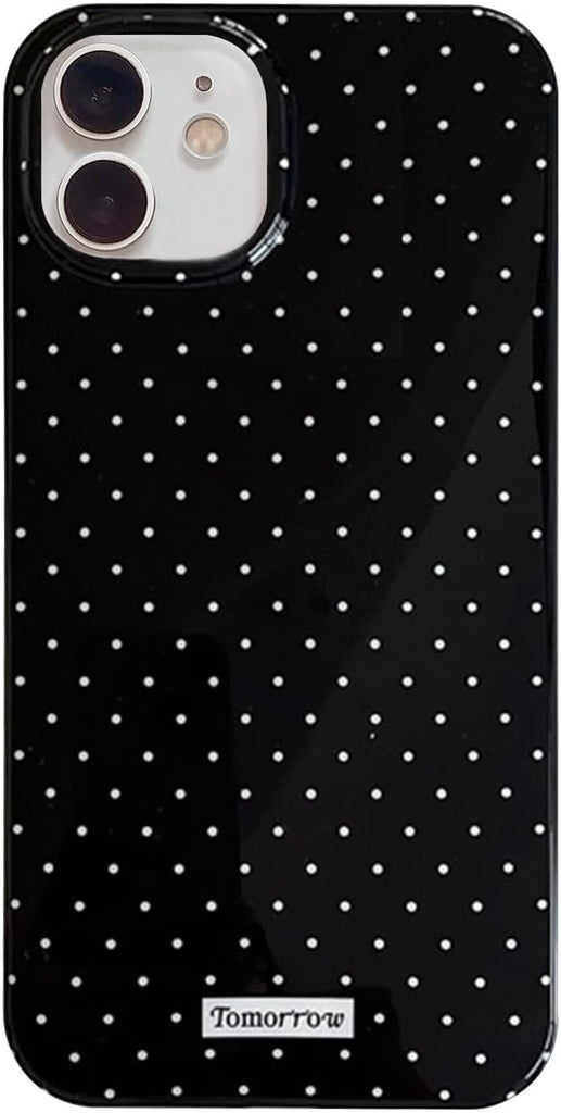 Compatible with iPhone 13/iPhone 14 Case with Cute Fashion Polka Dot Aesthetics Design Simple Case for Soft TPU Slim Protection Case for iPhone 13/14-White