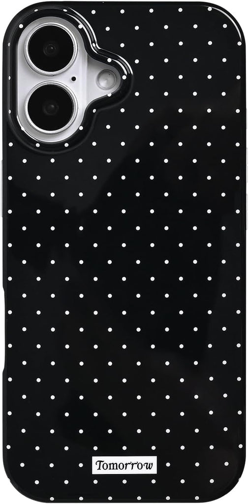Compatible with iPhone 13/iPhone 14 Case with Cute Fashion Polka Dot Aesthetics Design Simple Case for Soft TPU Slim Protection Case for iPhone 13/14-White