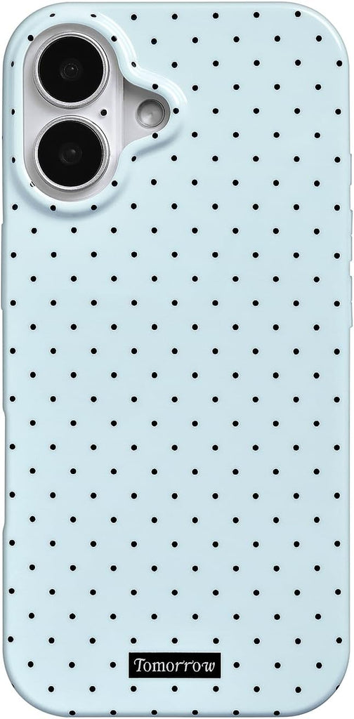 Compatible with iPhone 13/iPhone 14 Case with Cute Fashion Polka Dot Aesthetics Design Simple Case for Soft TPU Slim Protection Case for iPhone 13/14-White
