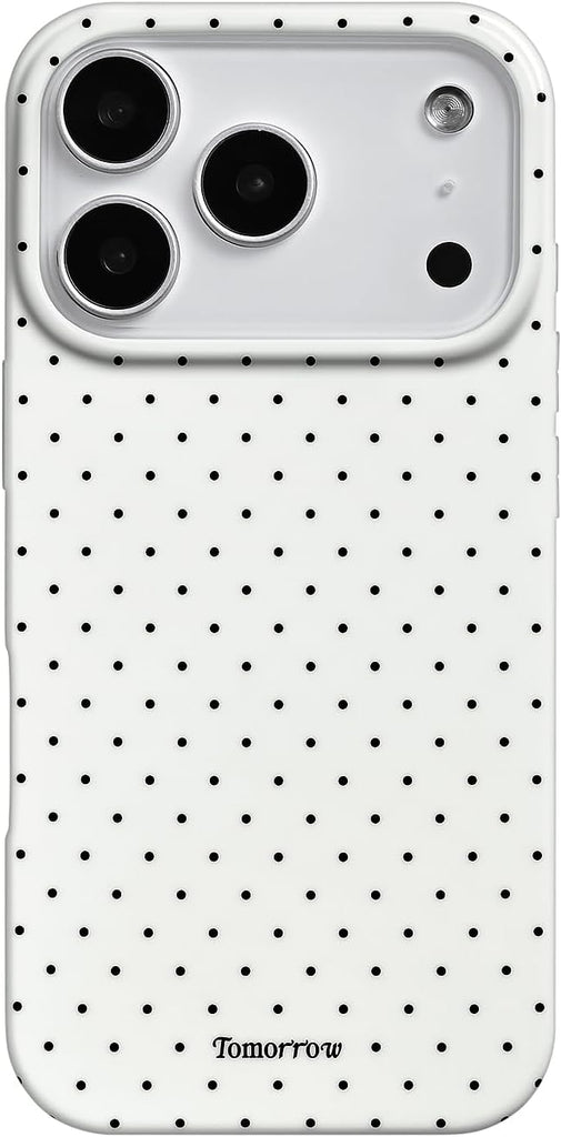 Compatible with iPhone 13/iPhone 14 Case with Cute Fashion Polka Dot Aesthetics Design Simple Case for Soft TPU Slim Protection Case for iPhone 13/14-White
