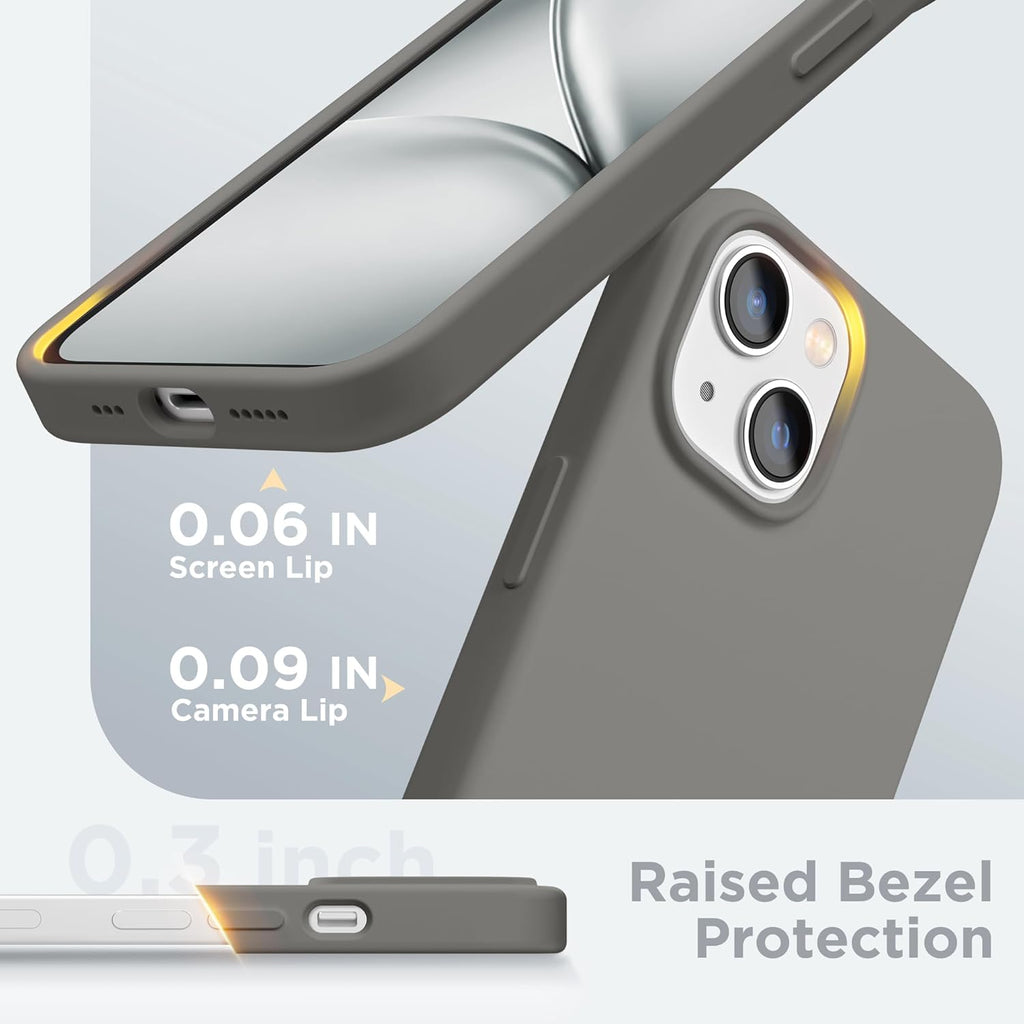 GolbinBox Magnetic for iPhone 13 Case & iPhone 14 Case, Compatible with MagSafe, [Soft Anti-Scratch Microfiber Lining], Slim Liquid Silicone Shockproof Protective Phone Case 6.1 inch, Chalk Pink