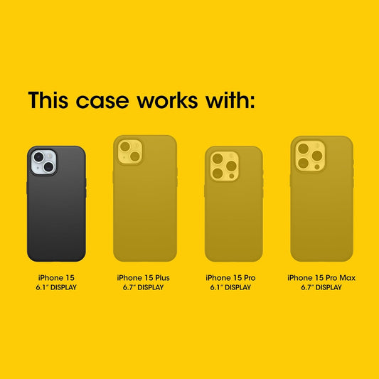 OtterBox iPhone 16e, 15, 14, & 13 Commuter Series Case - Black, Slim & Tough, Pocket-Friendly, with Port Protection