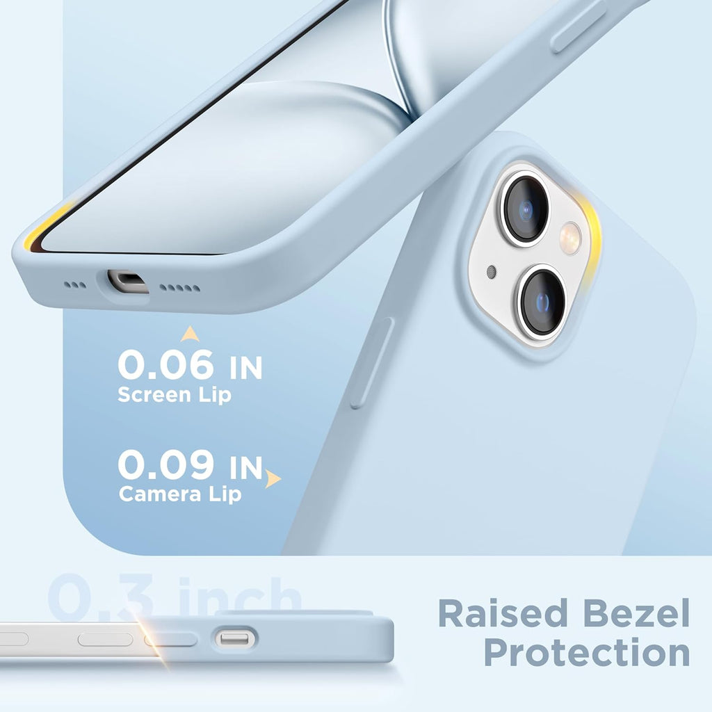 GolbinBox Magnetic for iPhone 13 Case & iPhone 14 Case, Compatible with MagSafe, [Soft Anti-Scratch Microfiber Lining], Slim Liquid Silicone Shockproof Protective Phone Case 6.1 inch, Chalk Pink