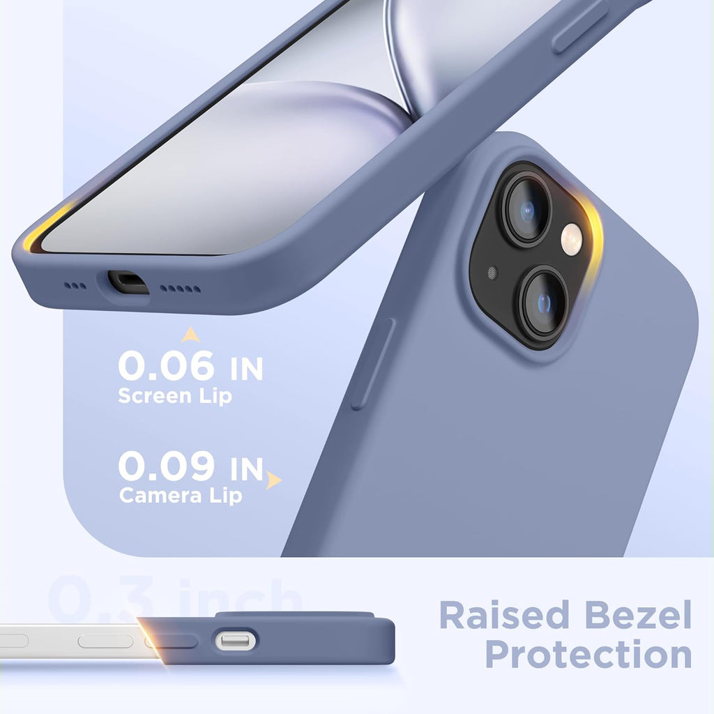 GolbinBox Magnetic for iPhone 13 Case & iPhone 14 Case, Compatible with MagSafe, [Soft Anti-Scratch Microfiber Lining], Slim Liquid Silicone Shockproof Protective Phone Case 6.1 inch, Chalk Pink