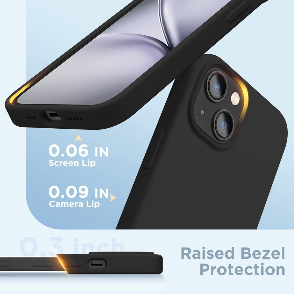 GolbinBox Magnetic for iPhone 13 Case & iPhone 14 Case, Compatible with MagSafe, [Soft Anti-Scratch Microfiber Lining], Slim Liquid Silicone Shockproof Protective Phone Case 6.1 inch, Chalk Pink