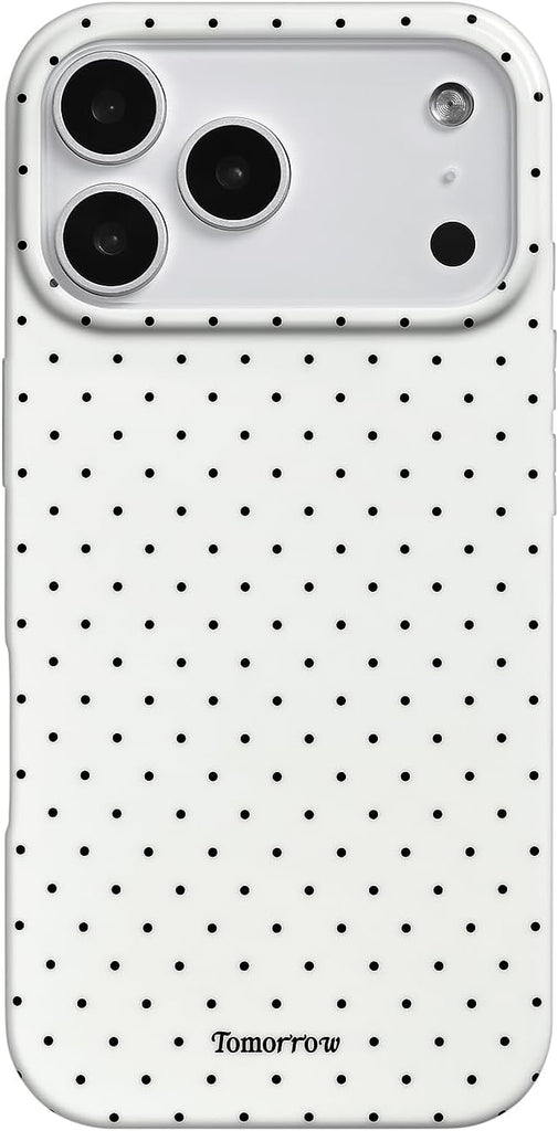 Compatible with iPhone 13/iPhone 14 Case with Cute Fashion Polka Dot Aesthetics Design Simple Case for Soft TPU Slim Protection Case for iPhone 13/14-White
