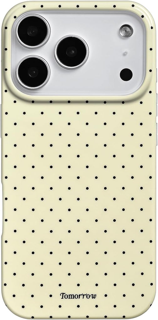 Compatible with iPhone 13/iPhone 14 Case with Cute Fashion Polka Dot Aesthetics Design Simple Case for Soft TPU Slim Protection Case for iPhone 13/14-White