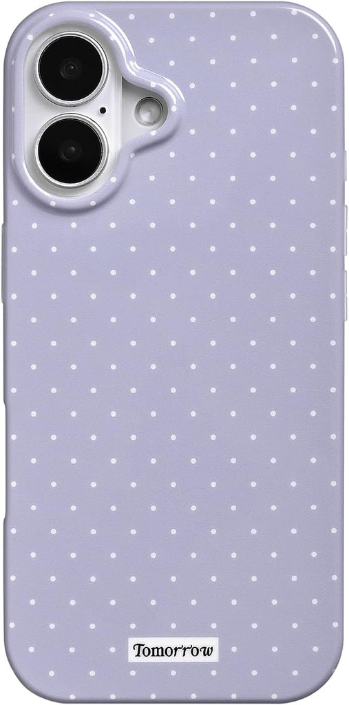 Compatible with iPhone 13/iPhone 14 Case with Cute Fashion Polka Dot Aesthetics Design Simple Case for Soft TPU Slim Protection Case for iPhone 13/14-White