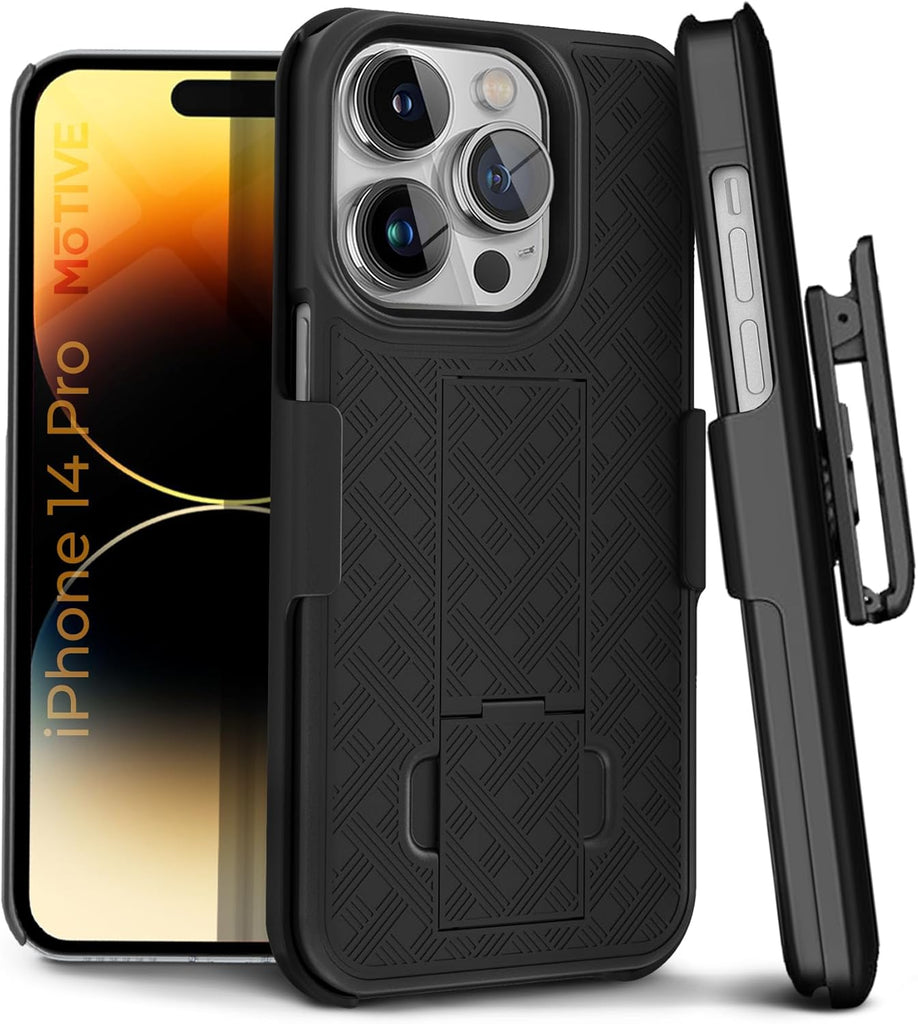 MOTIVE for iPhone 16 Holster Case, Belt Clip Case for Apple iPhone 16, Shell Holster Combo 16, Slim Rugged Drop Shockproof Protective Cover with Kickstand (6.1") | Ranger Series