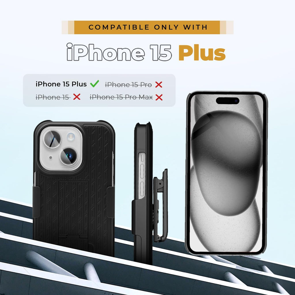 MOTIVE for iPhone 16 Holster Case, Belt Clip Case for Apple iPhone 16, Shell Holster Combo 16, Slim Rugged Drop Shockproof Protective Cover with Kickstand (6.1") | Ranger Series