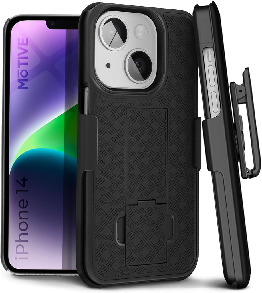 MOTIVE for iPhone 16 Holster Case, Belt Clip Case for Apple iPhone 16, Shell Holster Combo 16, Slim Rugged Drop Shockproof Protective Cover with Kickstand (6.1") | Ranger Series