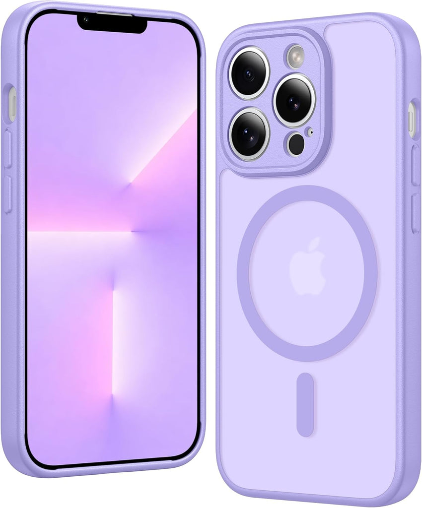 FNTCASE for iPhone 15 Case Clear: iPhone 14/13 Case Magnetic Phone Cases with Screen Protector Compatible with Magsafe Slim Anti Yellowing Rugged Protective Transparent Cell Cover (A-Clear)