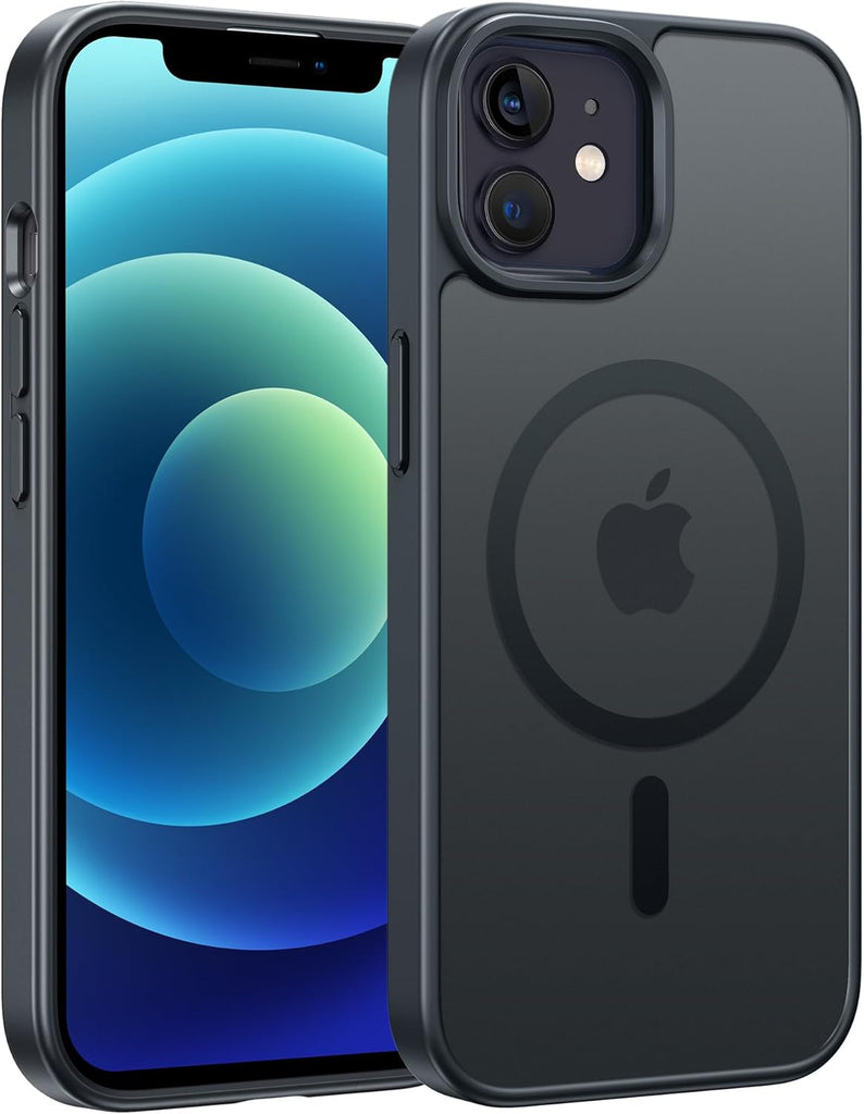 FNTCASE for iPhone 15 Case: for iPhone 14 & iPhone 13 Case | Magnetic Frosted Translucent Slim Shockproof Cell Phone Cover | Military Grade Protection Drop Proof Tough Protective Cases-LightPink 6.1”