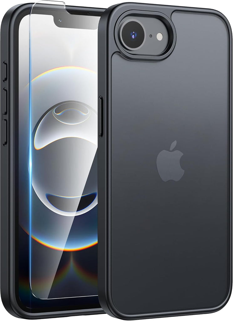 FNTCASE for iPhone 15 Case: for iPhone 14 & iPhone 13 Case | Magnetic Frosted Translucent Slim Shockproof Cell Phone Cover | Military Grade Protection Drop Proof Tough Protective Cases-LightPink 6.1”