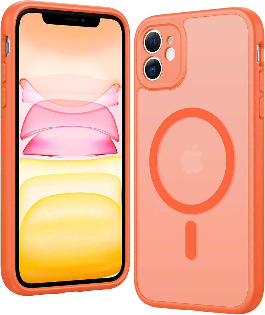 FNTCASE for iPhone 15 Case Clear: iPhone 14/13 Case Magnetic Phone Cases with Screen Protector Compatible with Magsafe Slim Anti Yellowing Rugged Protective Transparent Cell Cover (A-Clear)