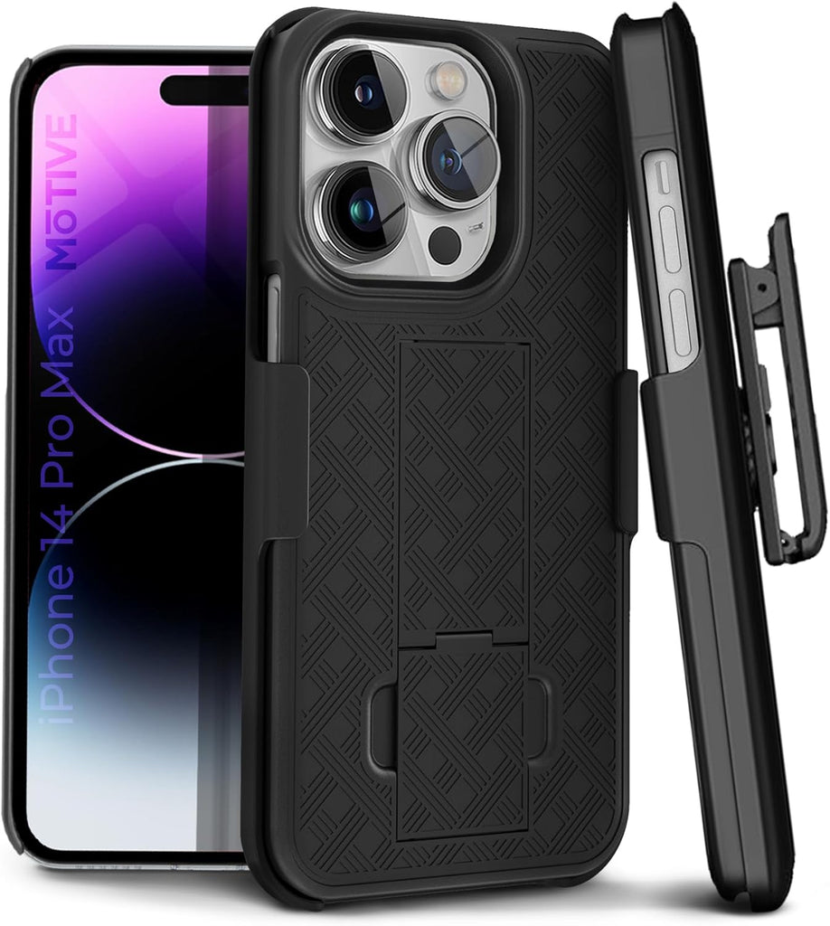 MOTIVE for iPhone 16 Holster Case, Belt Clip Case for Apple iPhone 16, Shell Holster Combo 16, Slim Rugged Drop Shockproof Protective Cover with Kickstand (6.1") | Ranger Series