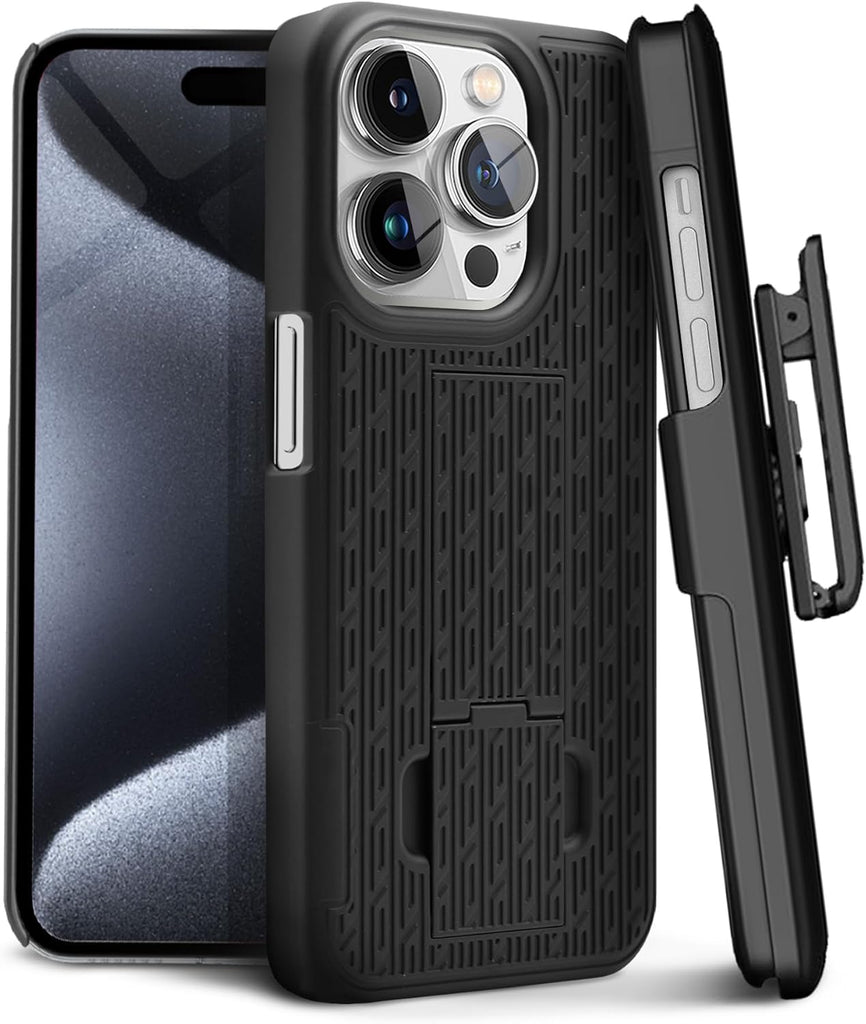 MOTIVE for iPhone 16 Holster Case, Belt Clip Case for Apple iPhone 16, Shell Holster Combo 16, Slim Rugged Drop Shockproof Protective Cover with Kickstand (6.1") | Ranger Series