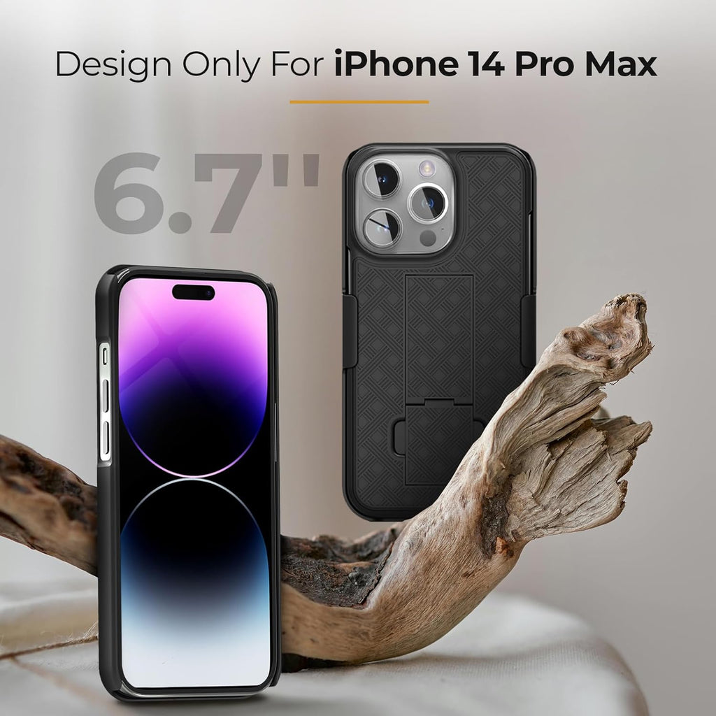 MOTIVE for iPhone 16 Holster Case, Belt Clip Case for Apple iPhone 16, Shell Holster Combo 16, Slim Rugged Drop Shockproof Protective Cover with Kickstand (6.1") | Ranger Series
