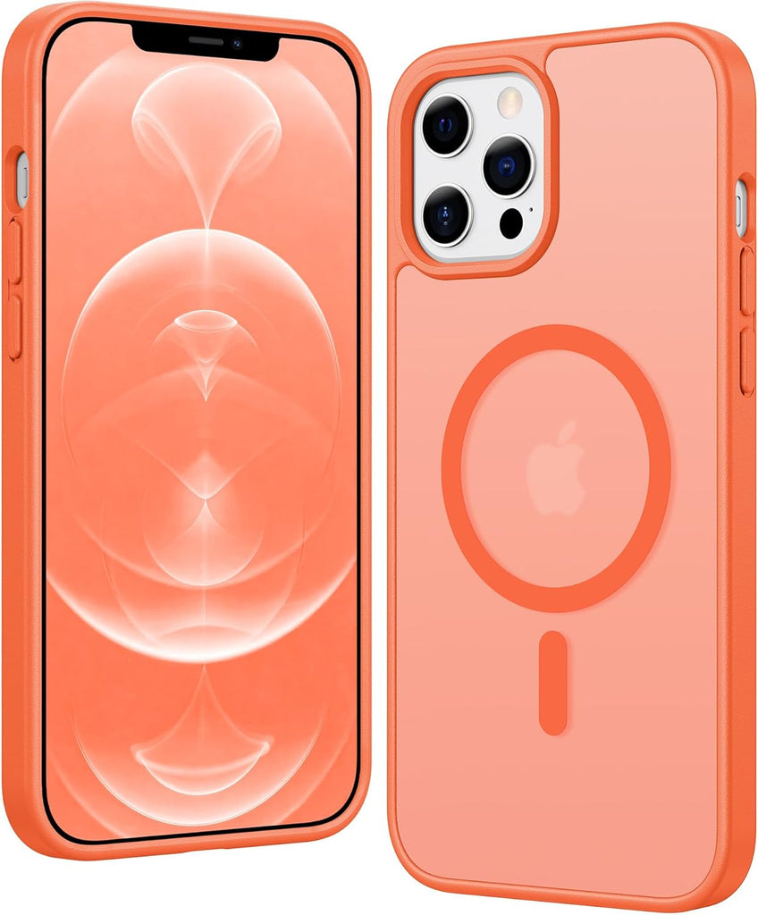 FNTCASE for iPhone 15 Case Clear: iPhone 14/13 Case Magnetic Phone Cases with Screen Protector Compatible with Magsafe Slim Anti Yellowing Rugged Protective Transparent Cell Cover (A-Clear)