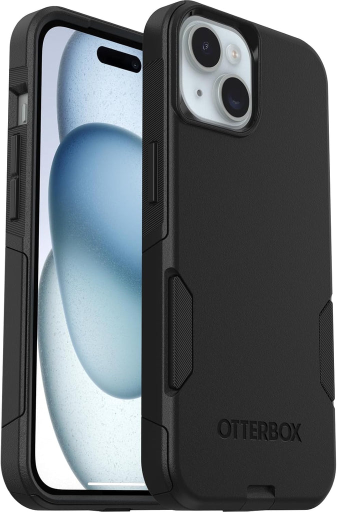 OtterBox iPhone 16e, 15, 14, & 13 Commuter Series Case - Black, Slim & Tough, Pocket-Friendly, with Port Protection
