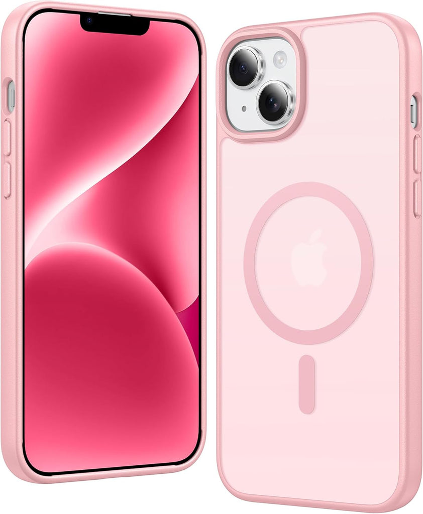 FNTCASE for iPhone 15 Case Clear: iPhone 14/13 Case Magnetic Phone Cases with Screen Protector Compatible with Magsafe Slim Anti Yellowing Rugged Protective Transparent Cell Cover (A-Clear)