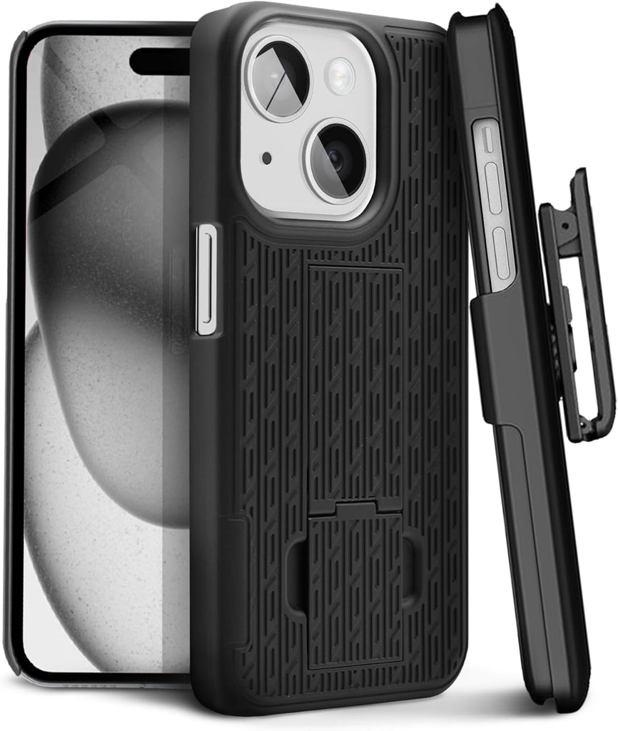 MOTIVE for iPhone 16 Holster Case, Belt Clip Case for Apple iPhone 16, Shell Holster Combo 16, Slim Rugged Drop Shockproof Protective Cover with Kickstand (6.1") | Ranger Series