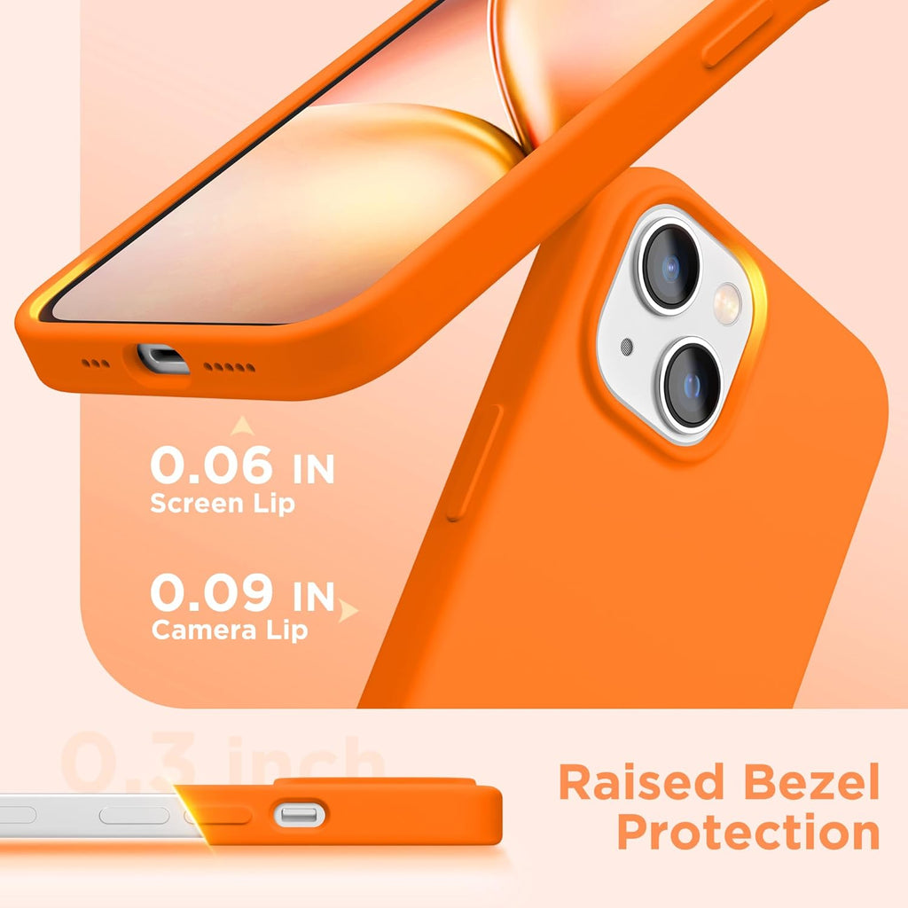 GolbinBox Magnetic for iPhone 13 Case & iPhone 14 Case, Compatible with MagSafe, [Soft Anti-Scratch Microfiber Lining], Slim Liquid Silicone Shockproof Protective Phone Case 6.1 inch, Chalk Pink