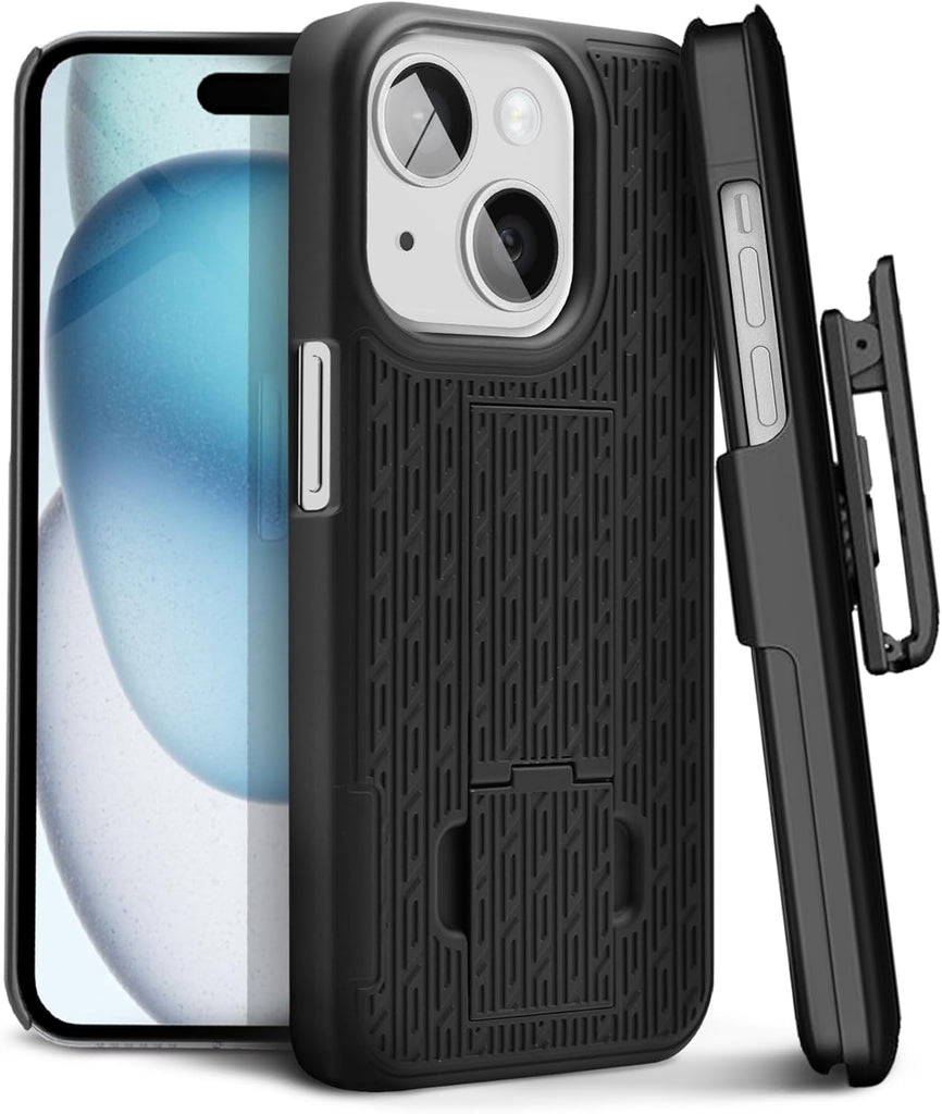 MOTIVE for iPhone 16 Holster Case, Belt Clip Case for Apple iPhone 16, Shell Holster Combo 16, Slim Rugged Drop Shockproof Protective Cover with Kickstand (6.1") | Ranger Series