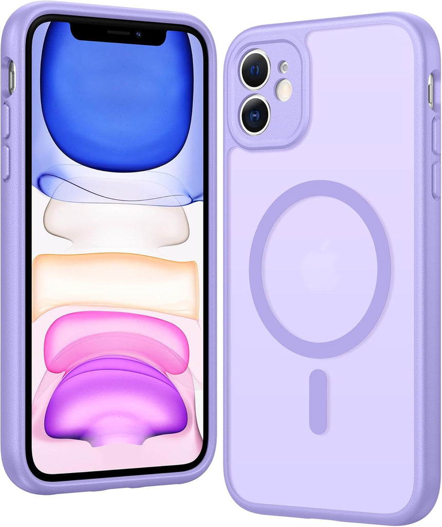 FNTCASE for iPhone 15 Case Clear: iPhone 14/13 Case Magnetic Phone Cases with Screen Protector Compatible with Magsafe Slim Anti Yellowing Rugged Protective Transparent Cell Cover (A-Clear)