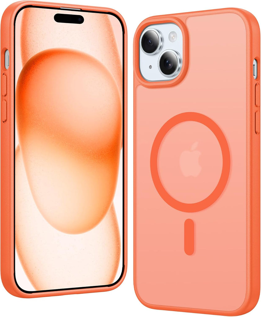 FNTCASE for iPhone 15 Case Clear: iPhone 14/13 Case Magnetic Phone Cases with Screen Protector Compatible with Magsafe Slim Anti Yellowing Rugged Protective Transparent Cell Cover (A-Clear)