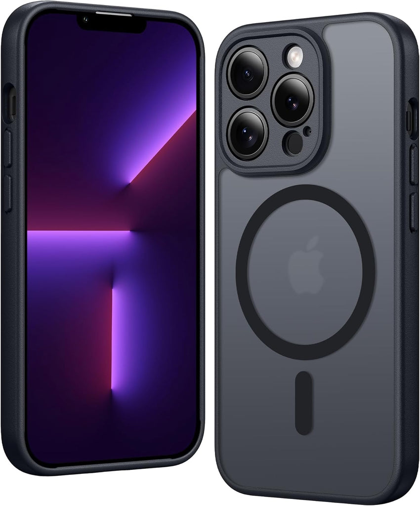 FNTCASE for iPhone 15 Case Clear: iPhone 14/13 Case Magnetic Phone Cases with Screen Protector Compatible with Magsafe Slim Anti Yellowing Rugged Protective Transparent Cell Cover (A-Clear)