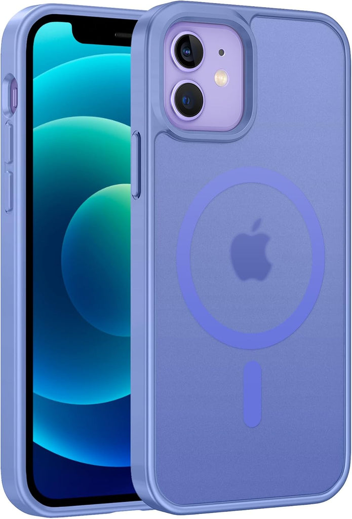 FNTCASE for iPhone 15 Case: for iPhone 14 & iPhone 13 Case | Magnetic Frosted Translucent Slim Shockproof Cell Phone Cover | Military Grade Protection Drop Proof Tough Protective Cases-LightPink 6.1”