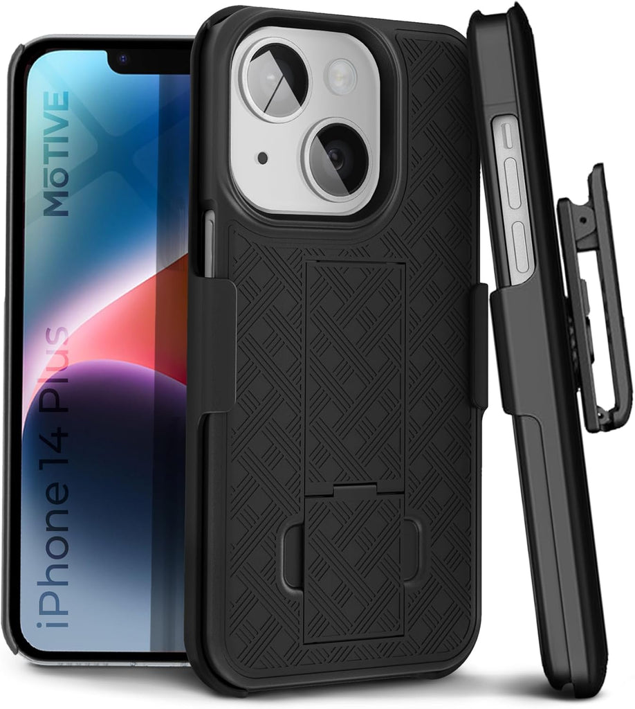 MOTIVE for iPhone 16 Holster Case, Belt Clip Case for Apple iPhone 16, Shell Holster Combo 16, Slim Rugged Drop Shockproof Protective Cover with Kickstand (6.1") | Ranger Series