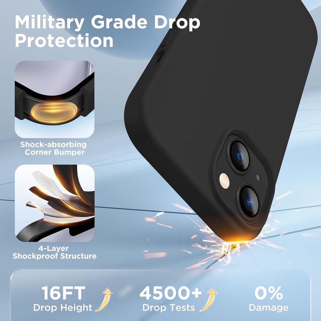 GolbinBox Magnetic for iPhone 13 Case & iPhone 14 Case, Compatible with MagSafe, [Soft Anti-Scratch Microfiber Lining], Slim Liquid Silicone Shockproof Protective Phone Case 6.1 inch, Chalk Pink